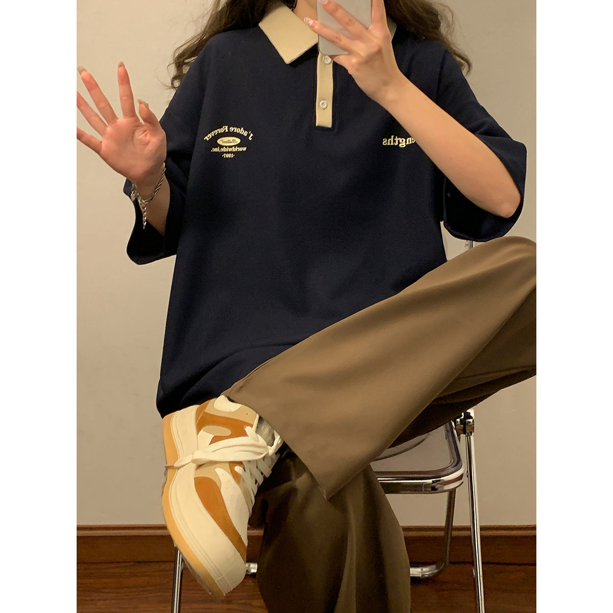 Polo Vintage Femme Manches Courtes