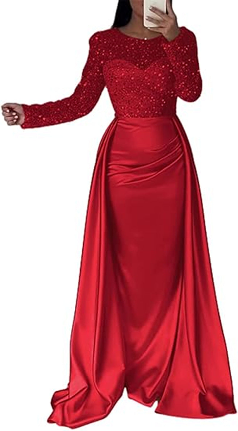 Robe de Soirée Maxi – Reine des Sequins