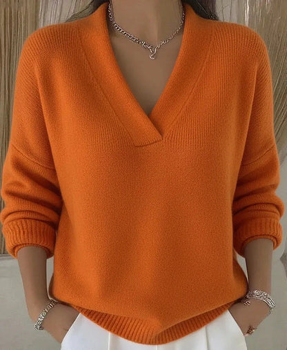 Pull Oversize Femme Col V – Chic & Confort