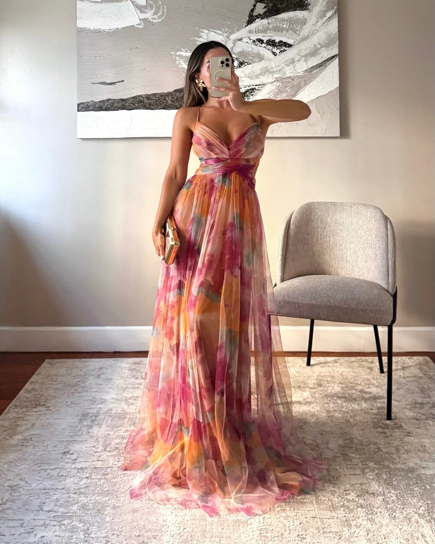 Robe Longue Aura Rose™
