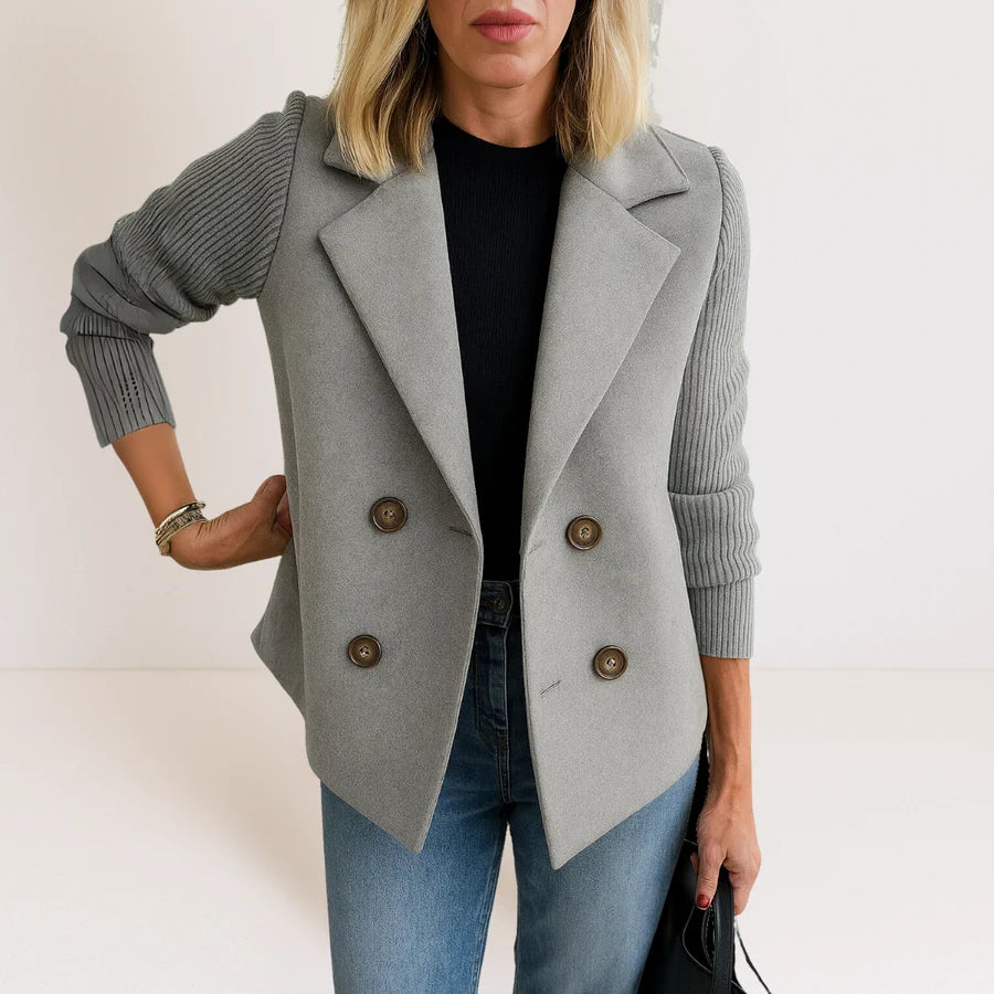 Veste Chic à Manches Tricotées