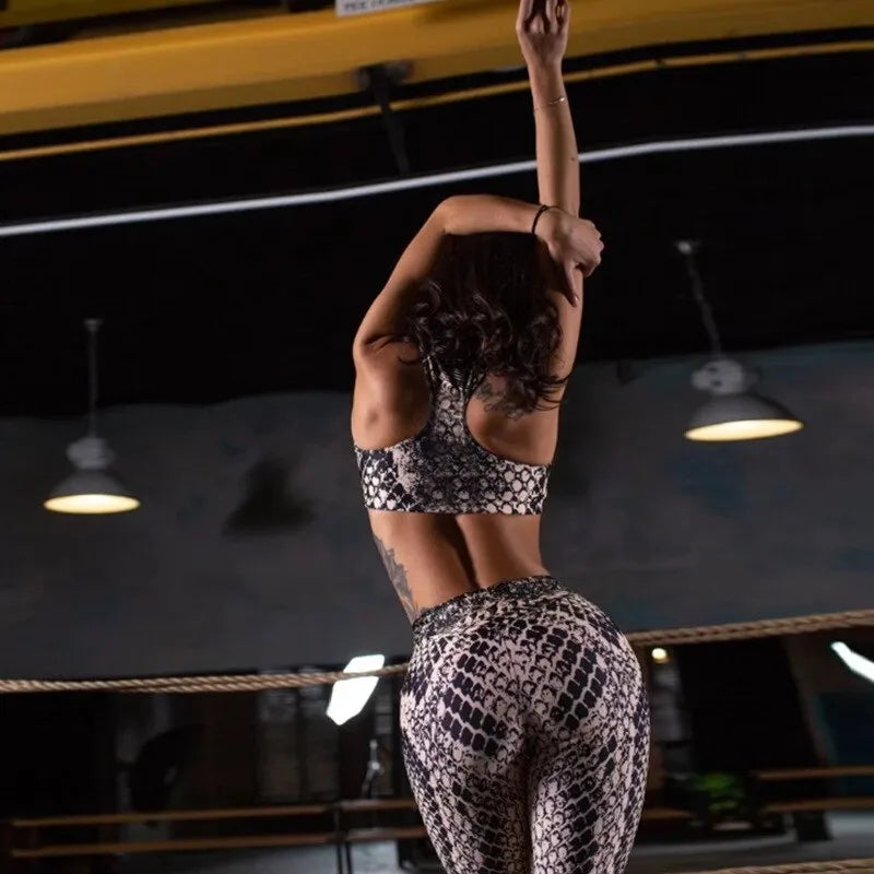 Ensemble Fitness Snake Print Femme