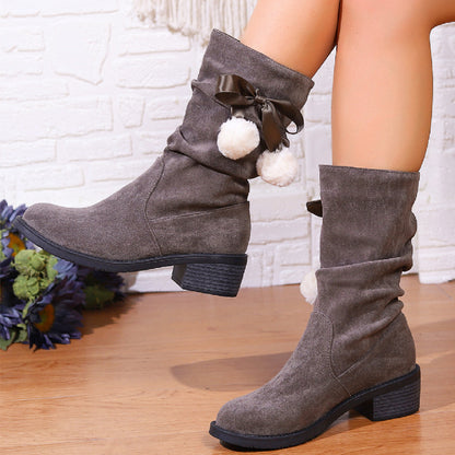 Bottes Mi-mollet Femme – Style Britannique