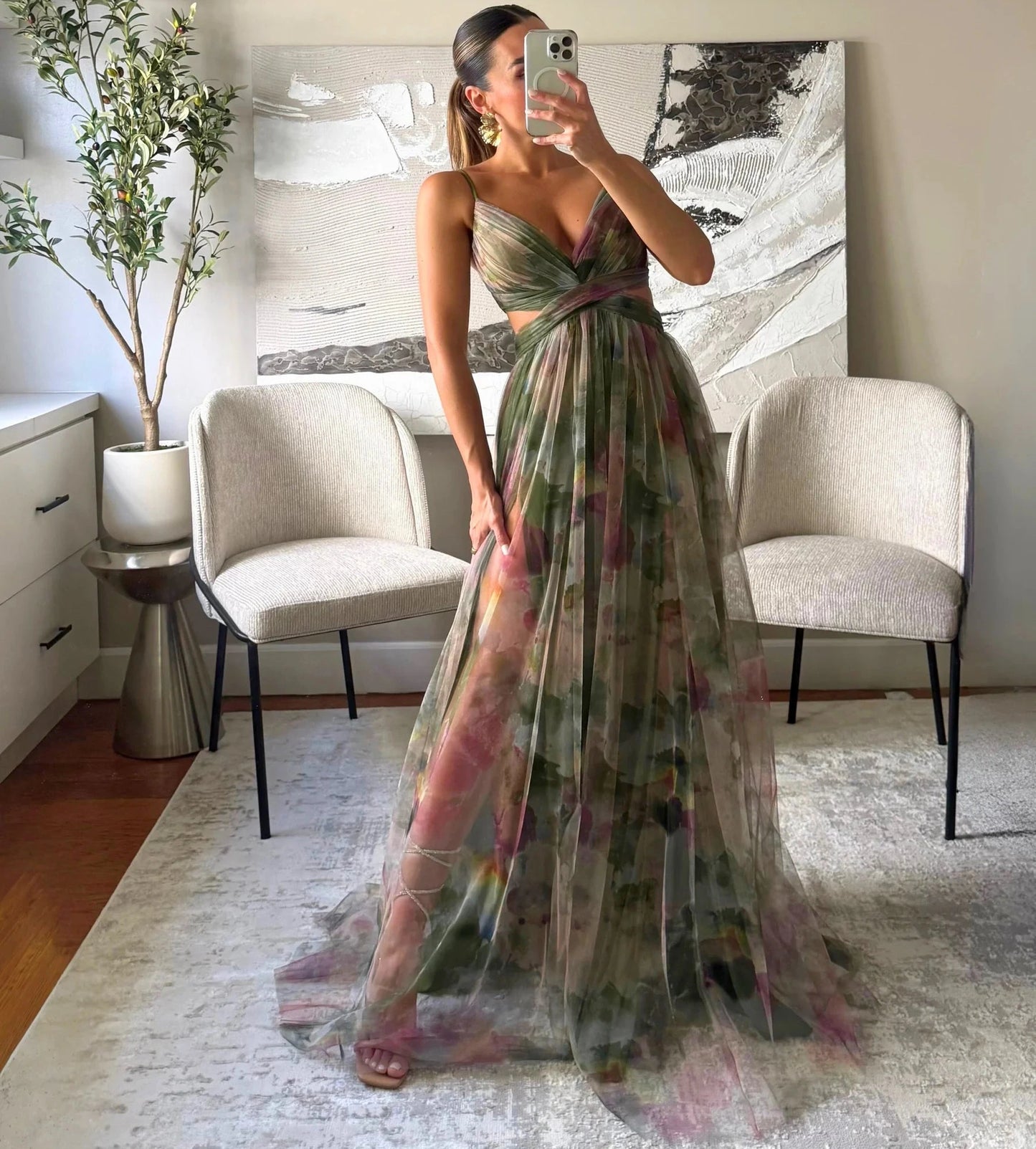 Robe Longue Aura Rose™