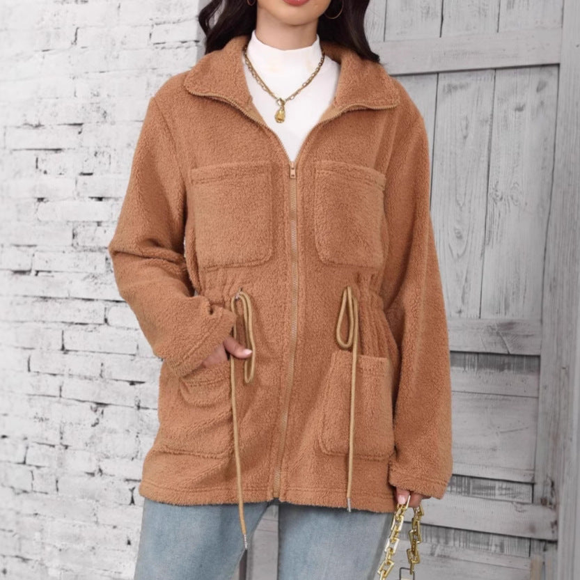 Veste Longue Douce Domerea – Chic et Moderne