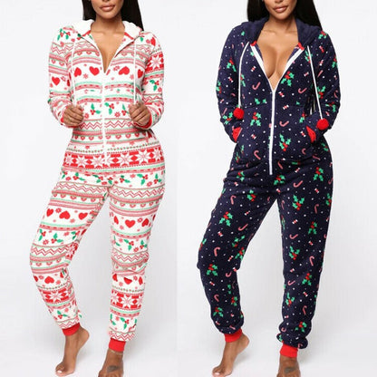 Pyjama Noël à Capuche Femme