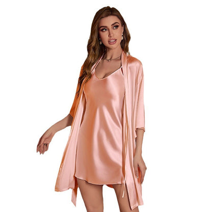 Pyjama Ice Silk Deux Pièces Femme