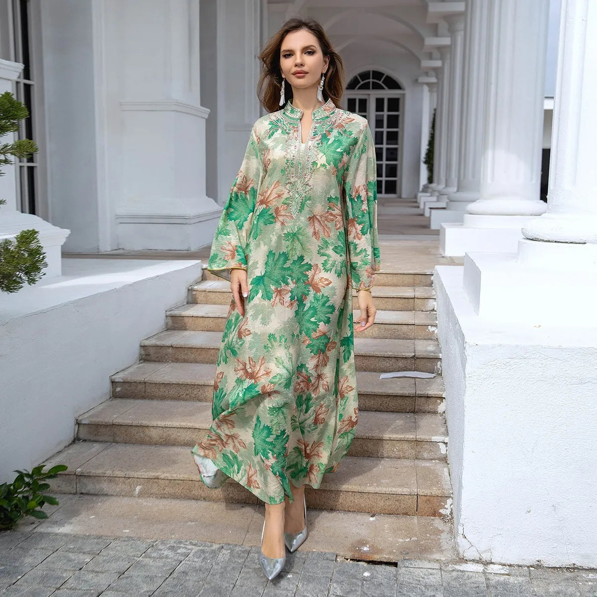 Robe Longue d’Été Imprimée