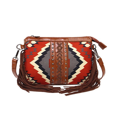 Sac Bandoulière Bohème Chic avec Pompons