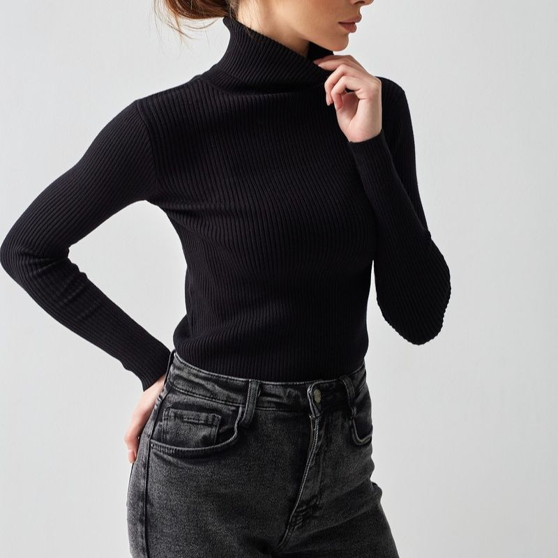 Pull Femme à Col Roulé