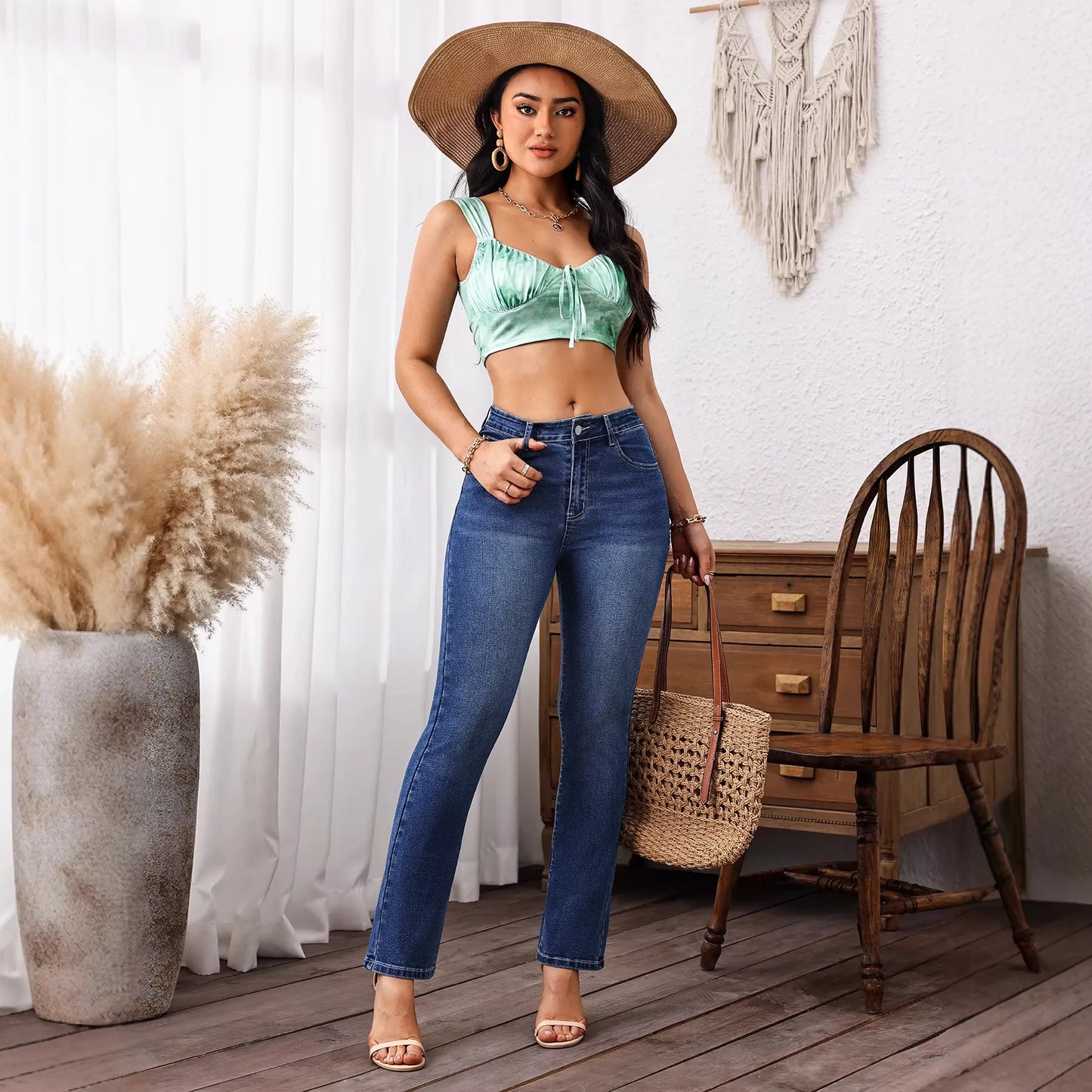 Jeans Stretch Classique Femme – Confort Quotidien