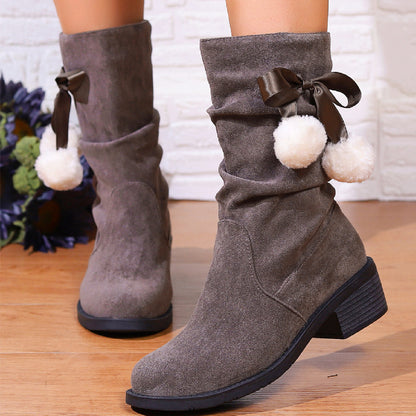 Bottes Mi-mollet Femme – Style Britannique