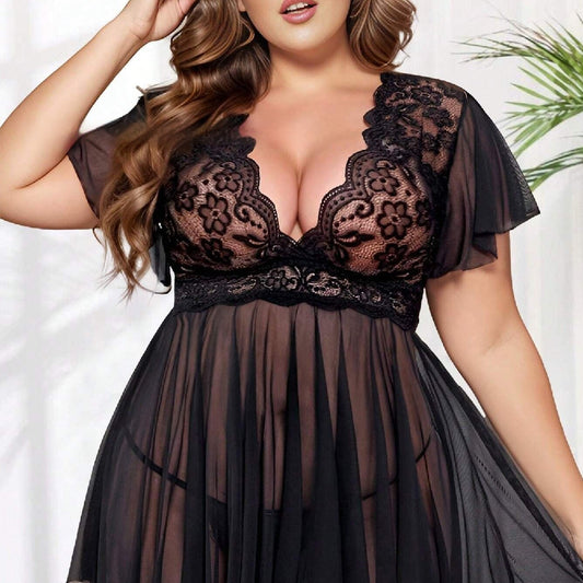 Nuisette Raffinée en Dentelle Fine