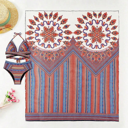 Maillot trois pièces sexy taille haute