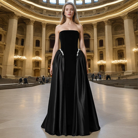 Maxi Dress Femme – Sans Bretelles Élégant