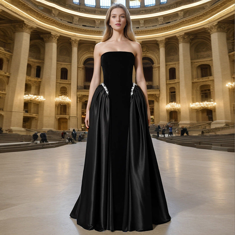 Maxi Dress Femme – Sans Bretelles Élégant
