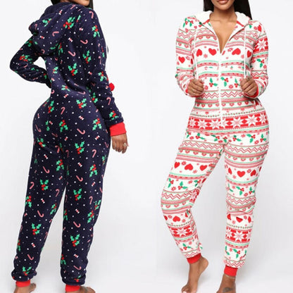 Pyjama Noël à Capuche Femme