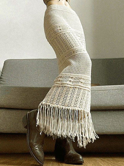 Jupe Tricot Femme – Détails Ajourés