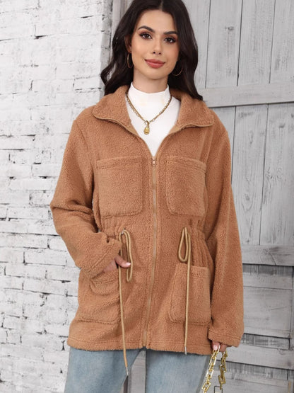 Veste Longue Douce Domerea – Chic et Moderne