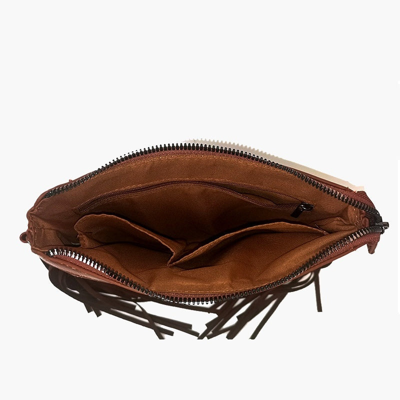 Sac Bandoulière Bohème Chic avec Pompons