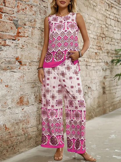 Pantalon Imprimé Élégant pour Femme