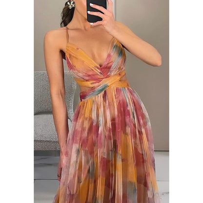 Robe Mesh Imprimée Élégante