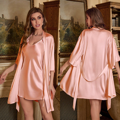 Pyjama Ice Silk Deux Pièces Femme
