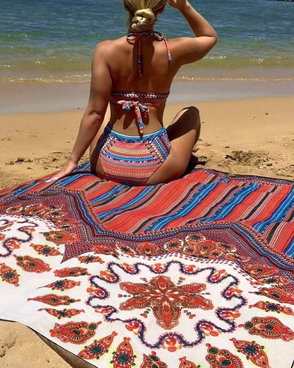 Maillot trois pièces sexy taille haute