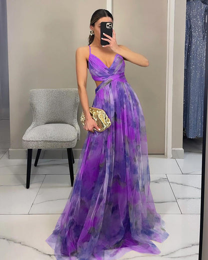 Robe Mesh Imprimée Élégante