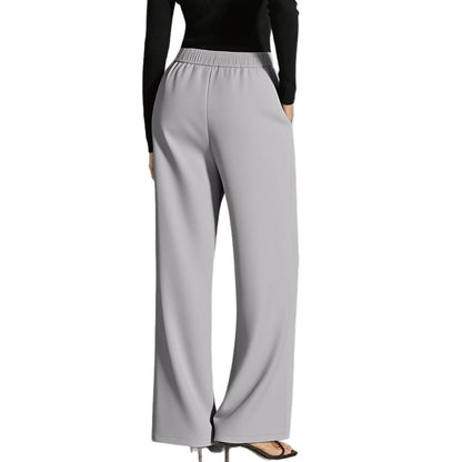 Pantalon Large Femme – Taille Haute & Asymétrique