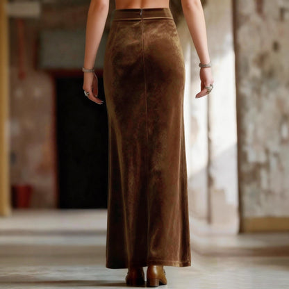 Jupe Longue Patchwork Rétro